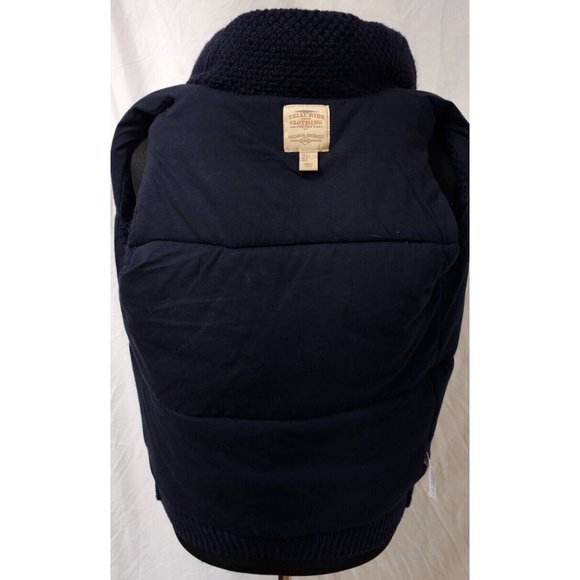 Telluride Clothing Co Small Blue Cable Knit Wool Blend Full Zip Lined Heavy Vest - Picture 13 of 15